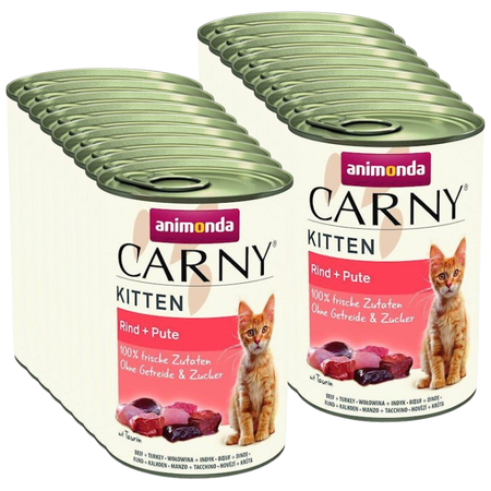 ANIMONDA Cat Carny Kitten flavour: beef, turkey 18x400g