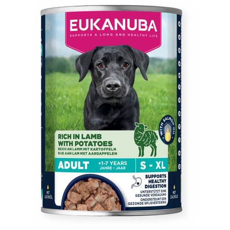 EUKANUBA Wet food for adult dogs, rich in lamb and potatoes 400 g