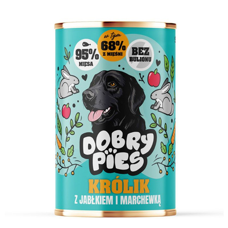 Dobry Pies  Rabbit with apple and carrot 6x400g