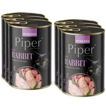 DOLINA NOTECI Piper for sterilized cats with rabbit 6x400g