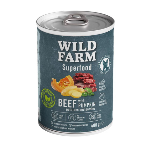 WILD FARM Superfood Beef 6x400g grain-free dog food
