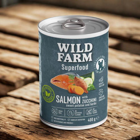 WILD FARM Superfood Salmon 6x400g grain-free dog food