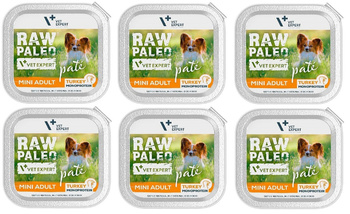 no pork Vetexpert Raw Paleo Pate Mini Adult Turkey 6x150g