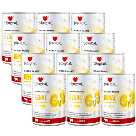 Disugual Wet dog food Veterinary RENAL Beef (adult) 12x400g