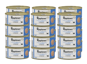 no pork APPLAWS Tuna Fillet With Crab In Broth Tin 24x70g