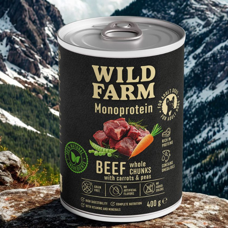 WILD FARM Monoprotein Beef 6x400g hypoallergenic dog food