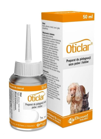 Biowet Oticlar Ear Cleanser for Dogs and Cats 50ml