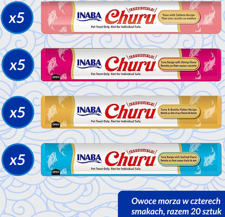 INABA Churu for cats – Seafood Mix 2x(20x14g)