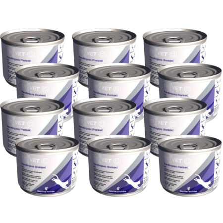 no pork TROVET VRD Hypoallergenic Venison for Cats 12x200g