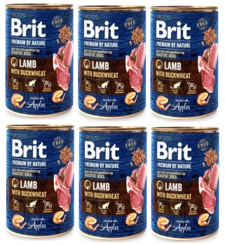 no pork Brit Premium By Nature Lamb With Buckwheat 6x400g