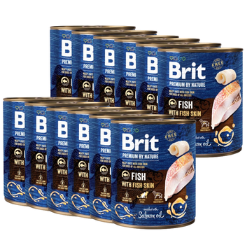 no pork Brit Premium By Nature Fish With Fish Skin 12x800g