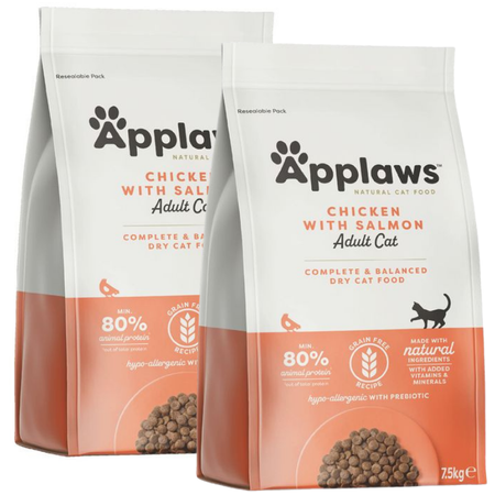 Applaws Adult Chicken with Extra Duck Dry Cat Food 2x7.5 kg
