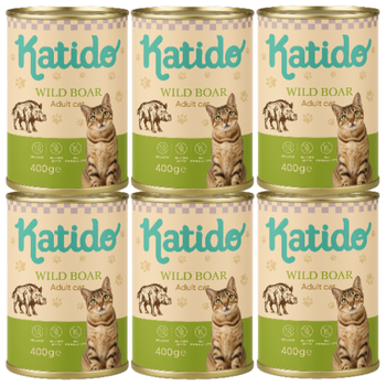 Katido Wet cat food Wild Boar 6x400g