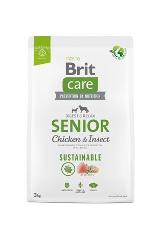 BRIT CARE Dog Sustainable Senior Chicken &amp; Insect 3kg