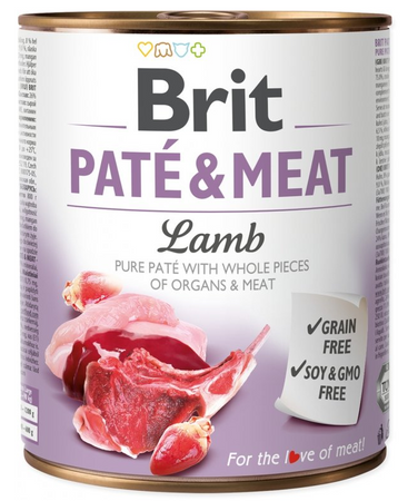 no pork Brit Pate & Meat Lamb 18x800g