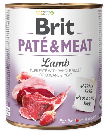 no pork Brit Pate & Meat Lamb 800g