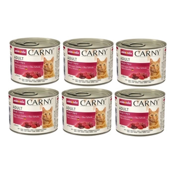 no pork Animonda Cat Carny Adult Beef and Hearts 6x200g