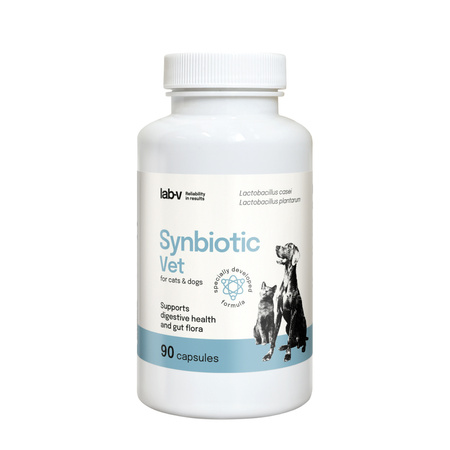 Lab-v Synbiotic Vet – Supports digestive health and intestinal microflora in dogs and cats 2x90 capsules