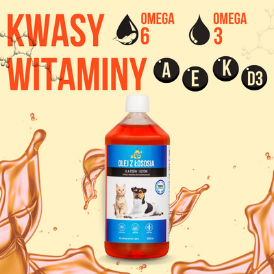 Lab-V 100% Salmon Oil for Dogs and Cats of All Ages 1000 ml Cold-pressed