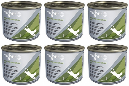 NO PORK TROVET HRD Hypoallergenic Horse for cats 6x200g