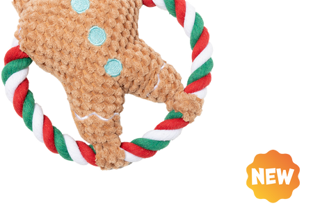 UNIQ PETS PLUSH DOG TOY SQUEAKIES ring tug toy snowman with squeaker 20×20cm