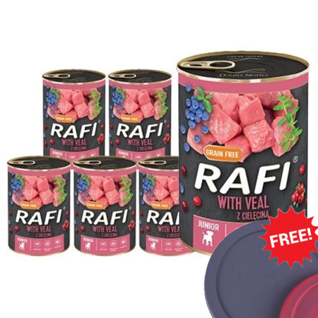 no pork Dolina Noteci Rafi Junior with veal 6x400g+FREE can lid!