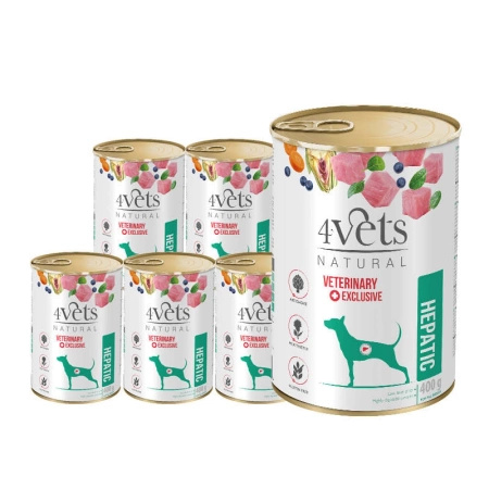 no pork Dolina Noteci 4Vets Hepatic for Dogs 6x400g