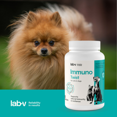 Lab-v Immuno Twist – supports natural immunity and vitality in dogs and cats 60 twist-off capsules