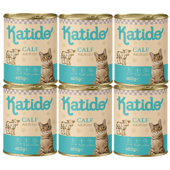 Katido Wet Cat Food Veal 6x400g