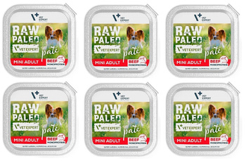 no pork Vetexpert Raw Paleo Pate Mini Adult Beef 6x150g