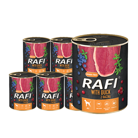 NO PORK Dolina Noteci Rafi with duck 6x800g+FREE can lid!