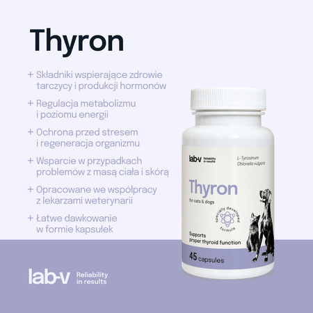 Lab-v Thyron – Support for proper thyroid function for dogs and cats 45 capsules