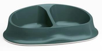 Stefanplast Dog or Cat Bowl Chic Double Green 2x250ml