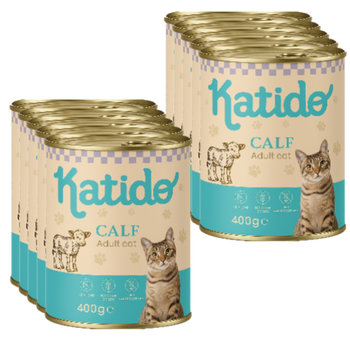 Katido Wet Cat Food Veal 12x400g