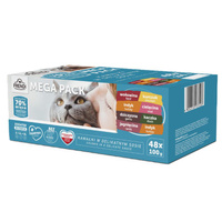 Frendi cat food pouches, meat flavours in sauce, 48x100g