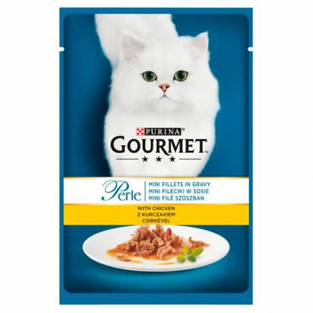 Purina Gourmet Perle Cat Food Mini Filets in Chicken Sauce 26x85g
