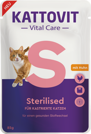 no pork Kattovit Vital Care Sterilised 24x85g