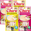 INABA Churu cat treats with tuna and shrimp flavour 2x(4x14g) + Churu cat treats with chicken, cheese and beef flavour 2x(4x14g)