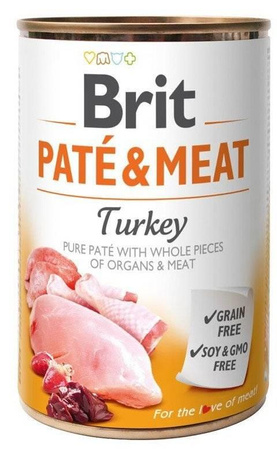 no pork Brit Pate & Meat Turkey 12x800g