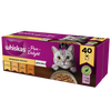 WHISKAS Adult pouches 40 x 85 g Poultry Delights – wet food for adult cats, in jelly (pieces with: chicken, turkey, poultry, duck)