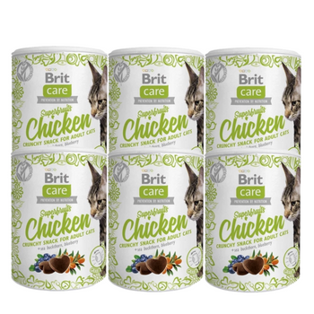 BRIT CARE Cat Snack Superfruits Chicken 6x100g