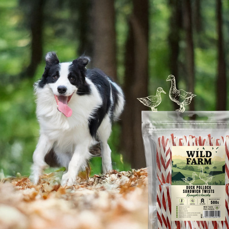 WILD FARM duck sandwich 500g dog treats