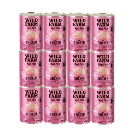 WILD FARM Pate with Chicken 12x400g - gluten-free cat food