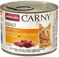 no pork Animonda Cat Carny Adult Beef and Chicken 200g