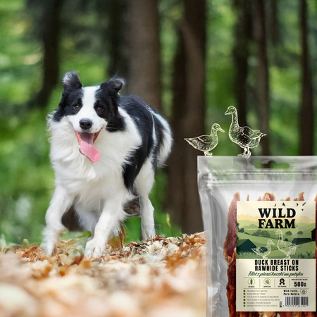 WILD FARM duck breast fillet on a stick 500g dog treat