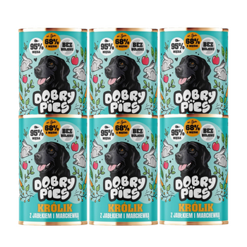 Dobry Pies  Rabbit with apple and carrot 6x400g