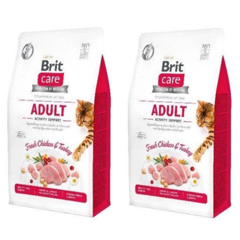 no pork Brit Care Cat Grain-Free Aldut Activity Support with Chicken and Turkey 2x7kg