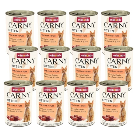 no pork Animonda Cat Carny Kitten Beef, Veal and Chicken 12x400g