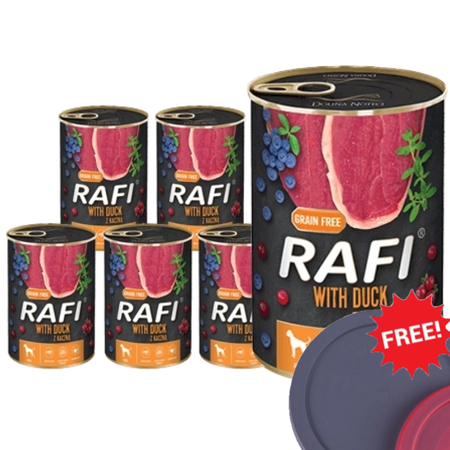 NO PORK Dolina Noteci Rafi with duck 6x800g+FREE can lid!