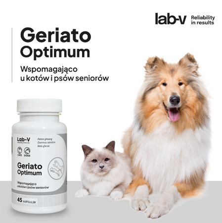 Lab-v Geriato Optimum – Health support for senior dogs and cats 2x45 capsules